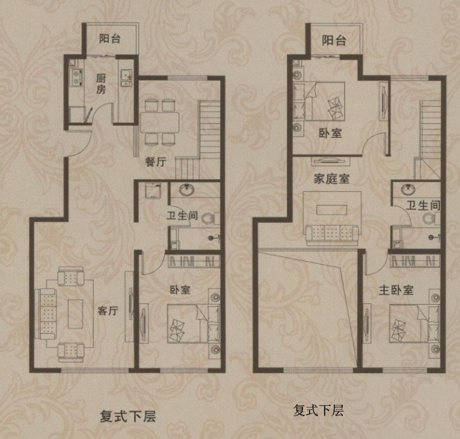 復(fù)式 172㎡ 4室2廳