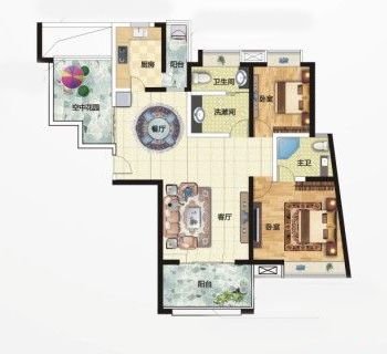 2H（東單元4號、西單元1號）2室2廳 134.26㎡ 