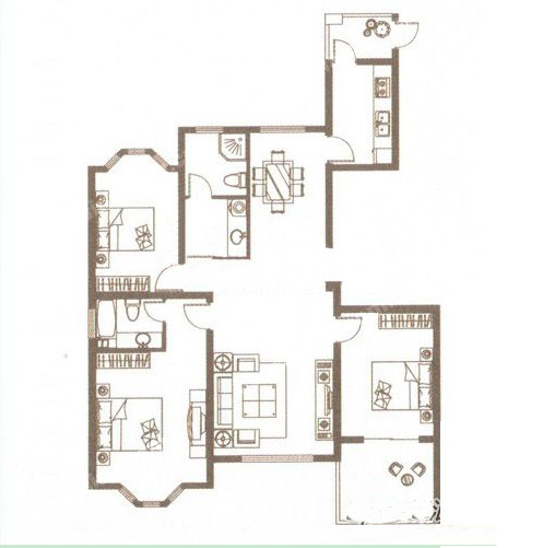 3室2廳2衛(wèi)142㎡（實際測量148.15㎡）
