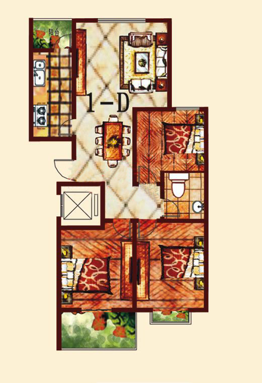 1-D 3室2廳 135.92㎡